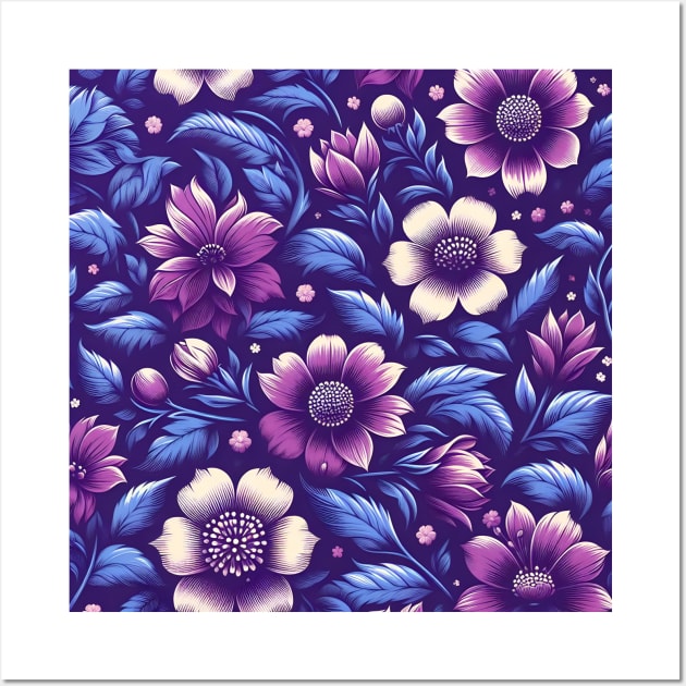 Purple Flowers Wall Art by Jenni Arts